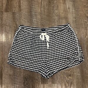 Black & White Gingham Lounge Shorts